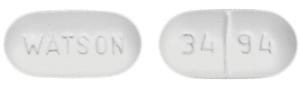 Ibuprofen and Oxycodone Hydrochloride 400 mg / 5 mg (WATSON 34 94)